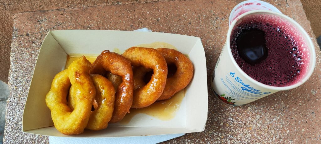 Picarones and Chicha Morada